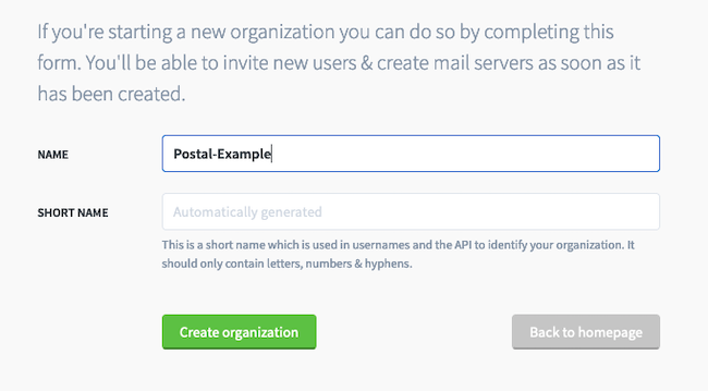 The Postal Organization ConfigurationPage The Postal Organization ConfigurationPage
