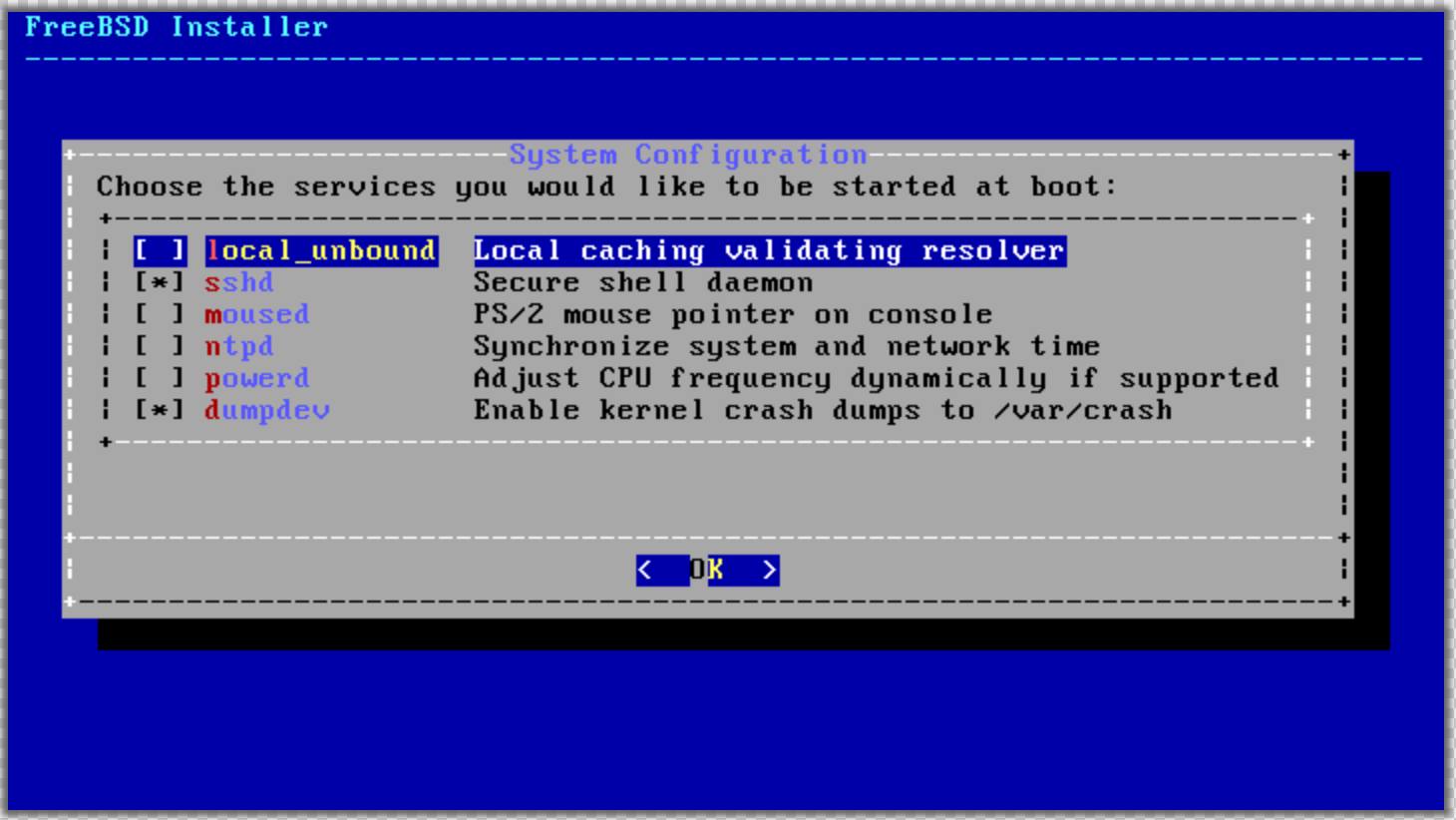 FreeBSD Service Configuration FreeBSD Service Configuration